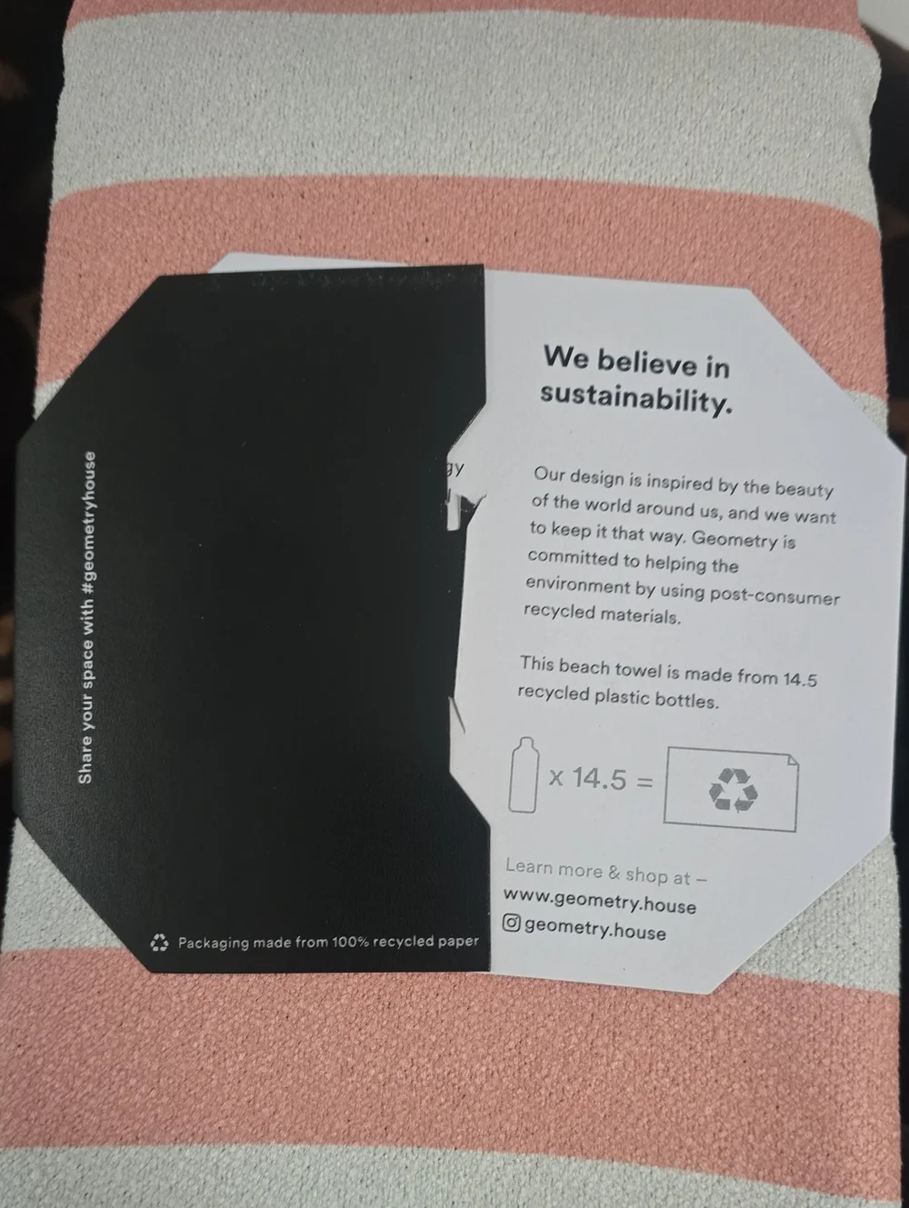 GeometryCabana Beach Towel- NWT